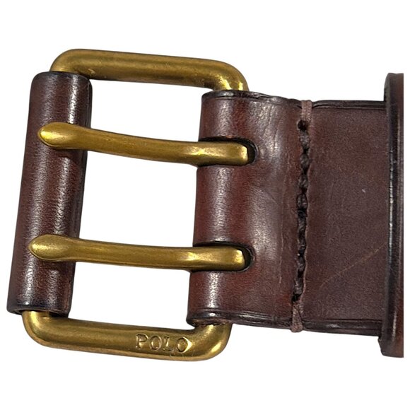 Polo Ralph Lauren Belt Mens 32/30 Brown Leather Equestrian Heritage Gentleman - Picture 6 of 16